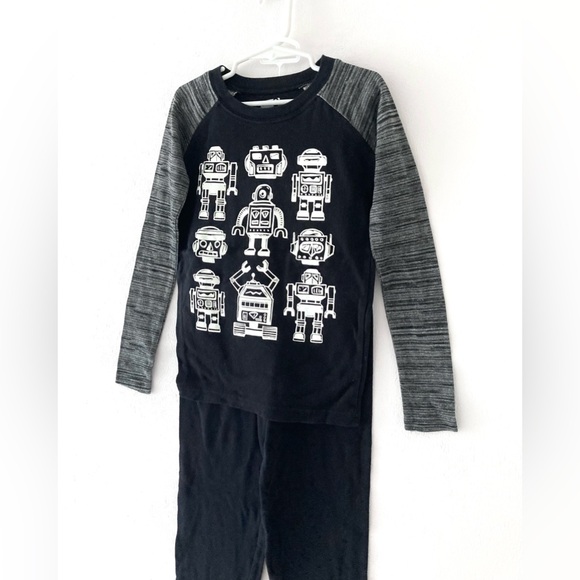Crazy 8 Robot Long Sleeve Pajama Set Size 8 - Picture 3 of 6